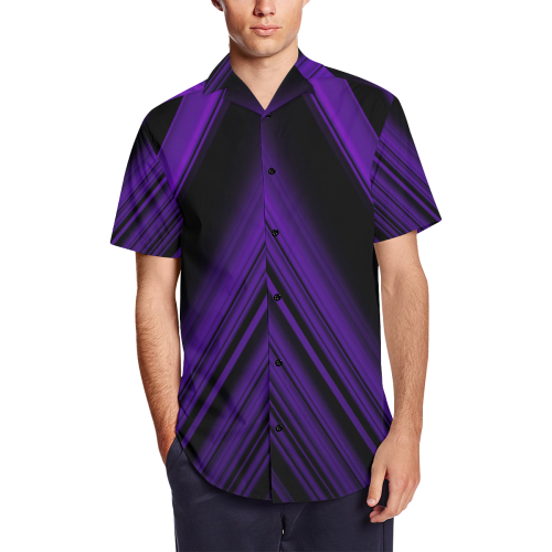 Moody Men's Short Sleeve Shirt with Lapel Collar (Model T54)