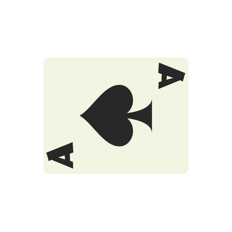 Playing Card Ace of Spades Rectangle Mousepad