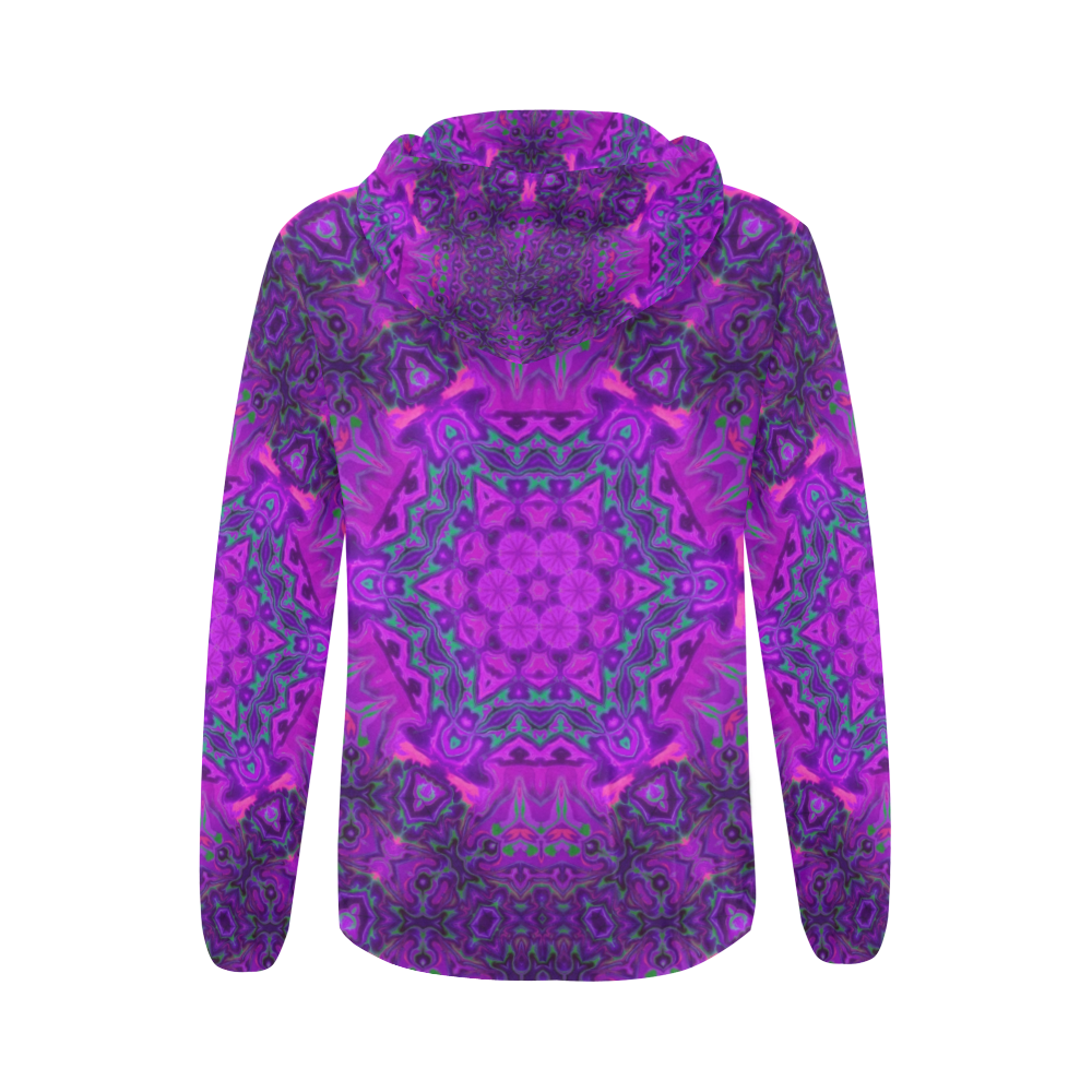 thecenter All Over Print Full Zip Hoodie for Women (Model H14)