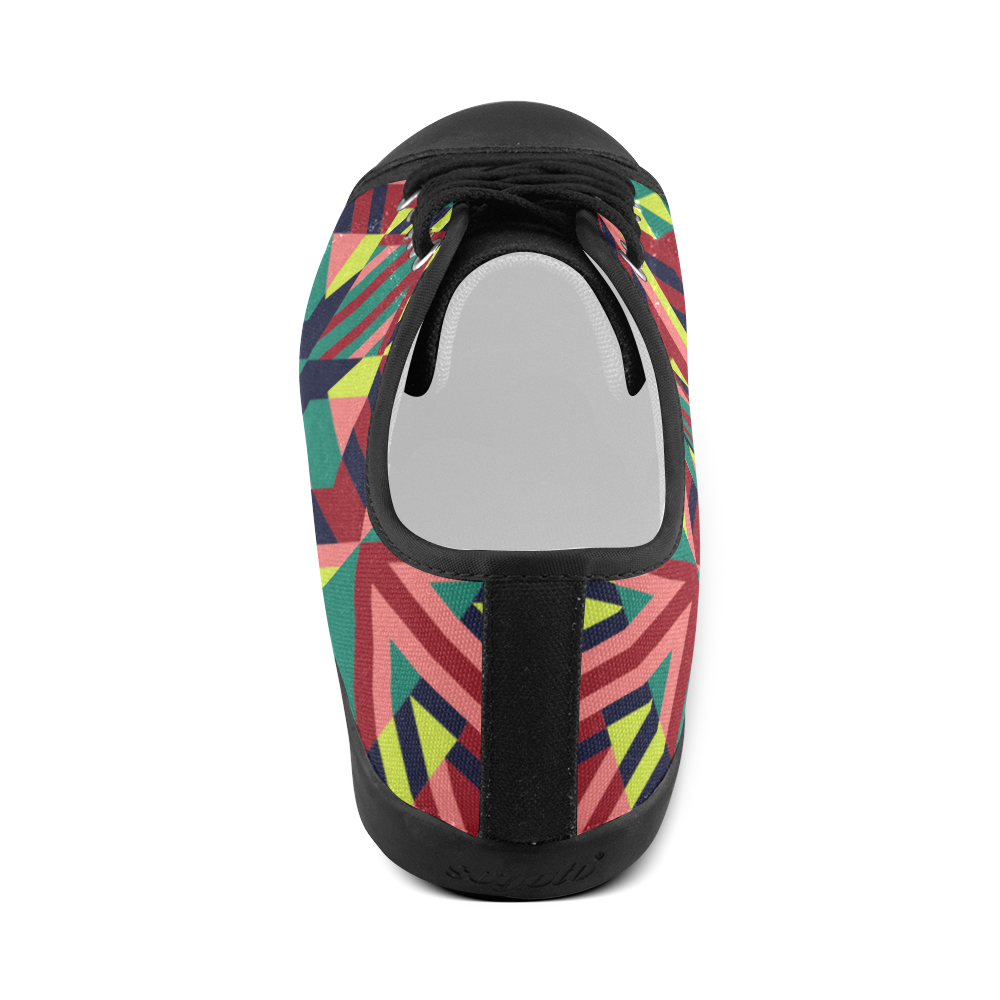 Modern Geometric Pattern Canvas Shoes for Women/Large Size (Model 016)
