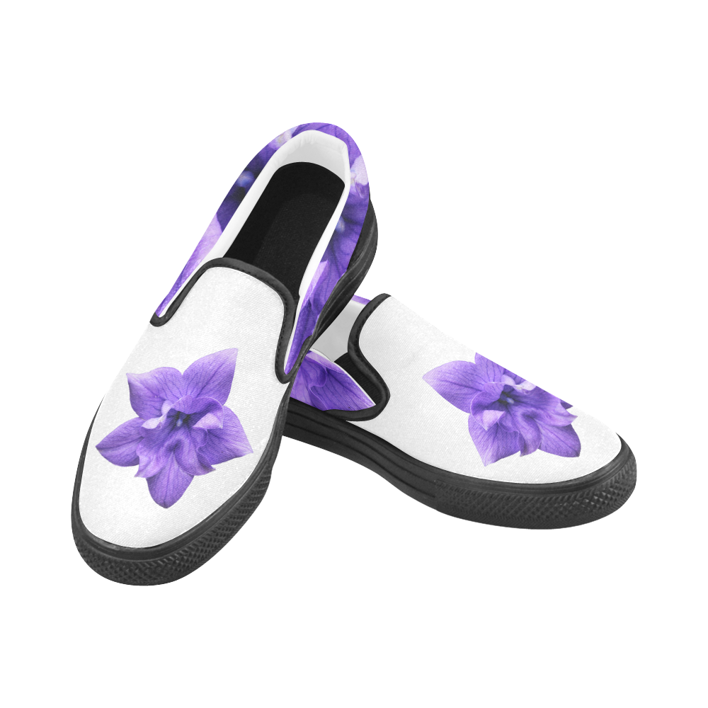 Balloon Flower Women's Unusual Slip-on Canvas Shoes (Model 019)