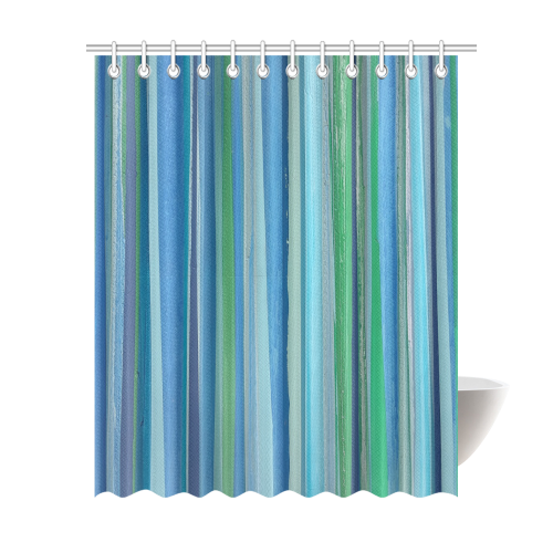 painted stripe Shower Curtain 69"x84"