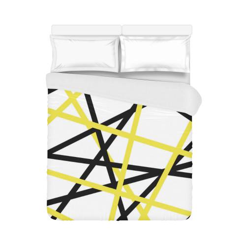 Black and yellow stripes Duvet Cover 86"x70" ( All-over-print)