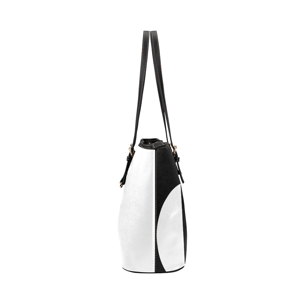2Tone Abstract by ArtformDesigns Leather Tote Bag/Small (Model 1651)