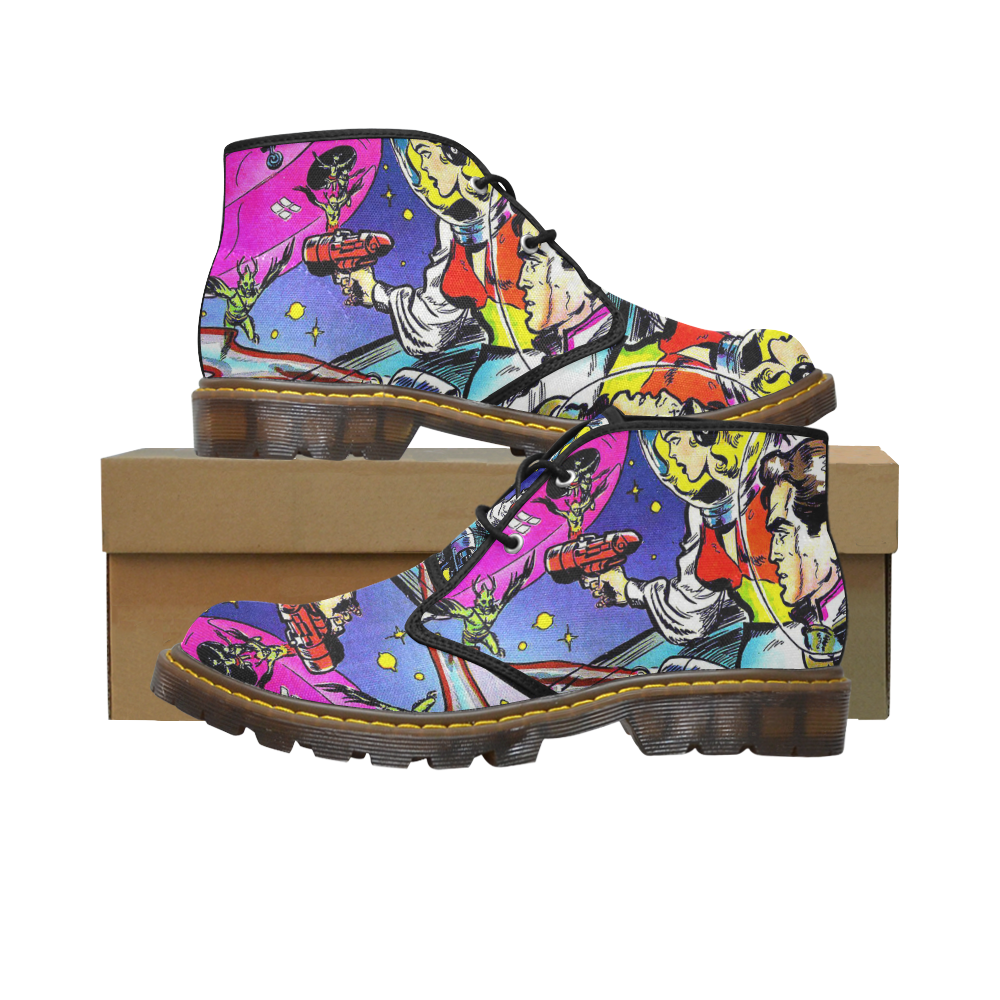 Battle in Space 2 Women's Canvas Chukka Boots/Large Size (Model 2402-1)