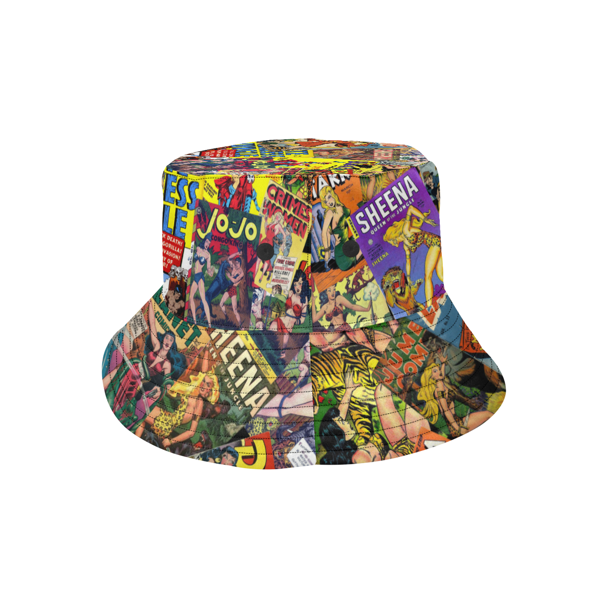 Vintage Comic Collage All Over Print Bucket Hat