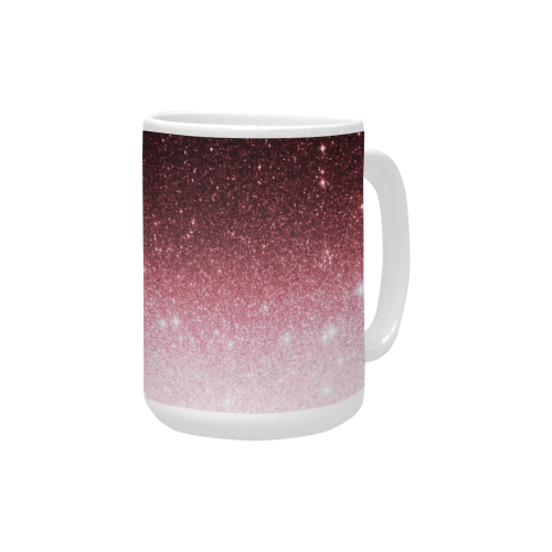 rose gold Glitter gradient Custom Ceramic Mug (15OZ)