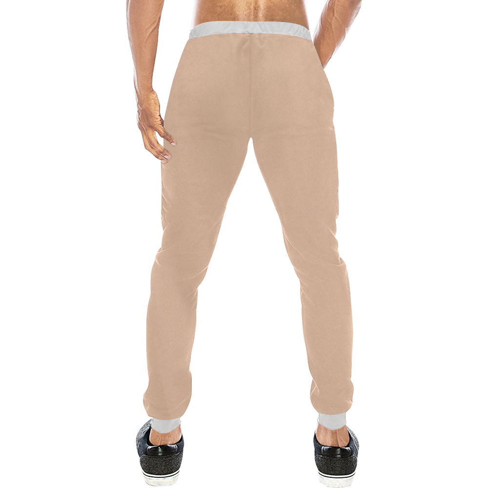 color apricot Men's All Over Print Sweatpants (Model L11)
