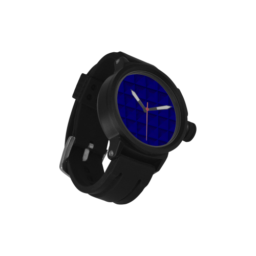 Royal blue multicolored multiple squares Men's Sports Watch(Model 309)