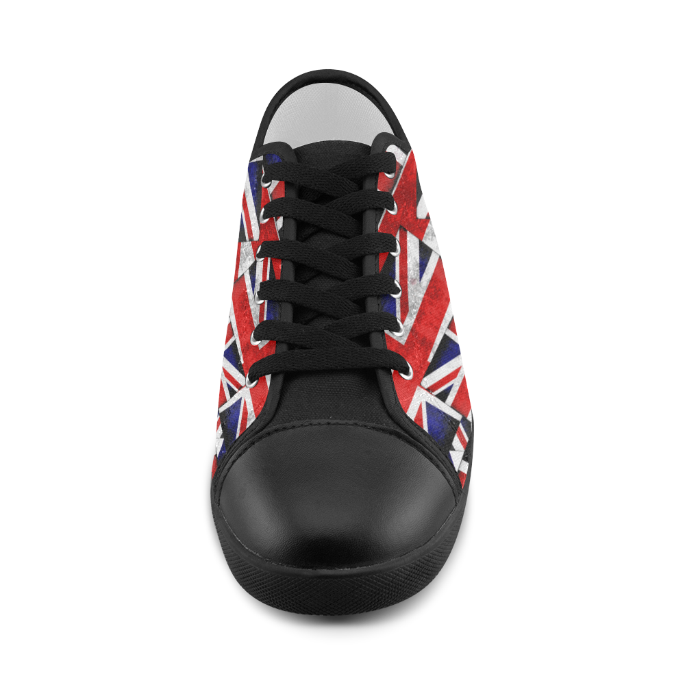 Union Jack British UK Flag Canvas Shoes for Women/Large Size (Model 016)