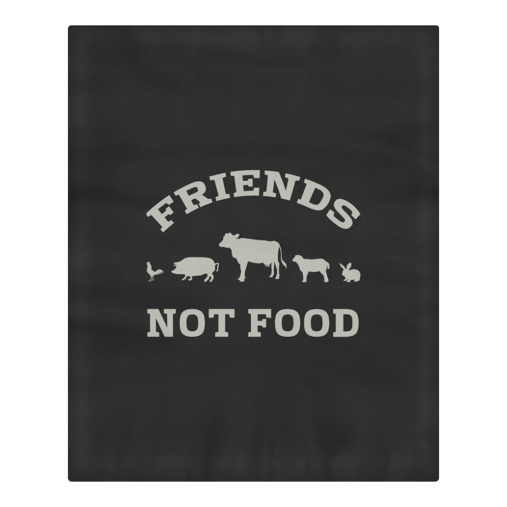 Friends Not Food (Go Vegan) 3-Piece Bedding Set
