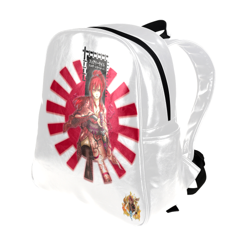 Erza Scarlet..Fairy Tail Multi-Pockets Backpack (Model 1636)