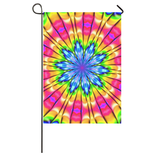Spring Flowers Awakening Fractal Abstract Garden Flag 28''x40'' （Without Flagpole）