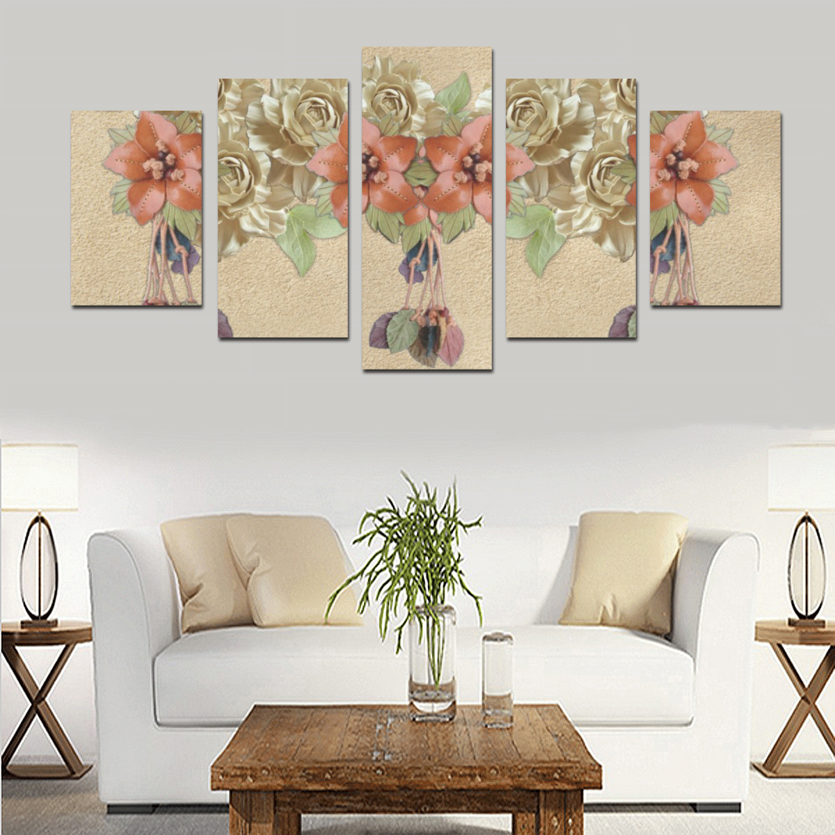 leather wallhanging Canvas Print Sets D (No Frame)