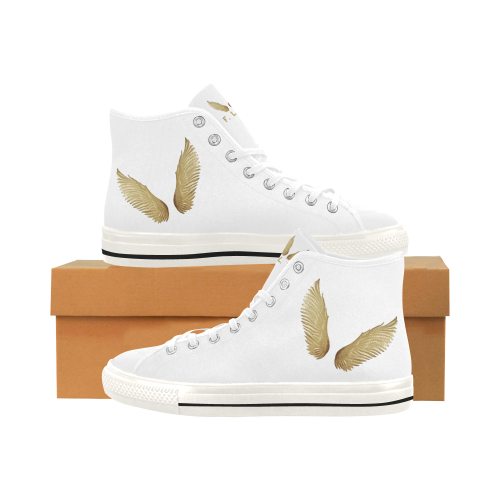 Morning Momie - Women's F L Y White High Top Canvas Sneakers Vancouver H Women's Canvas Shoes (1013-1)