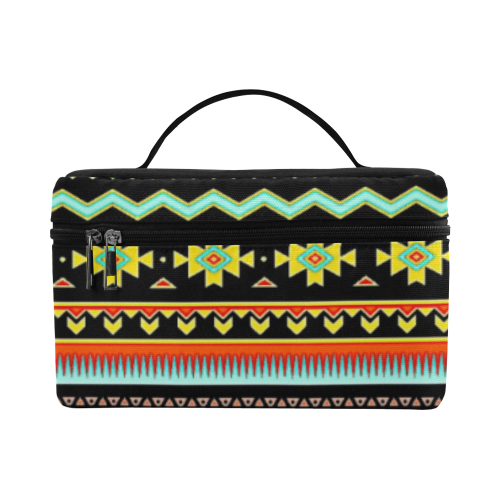 bright tribal Cosmetic Bag/Large (Model 1658)