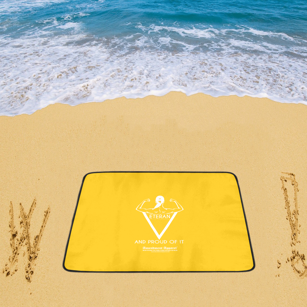 Proud Veteran Female Beach Mat 78"x 60"