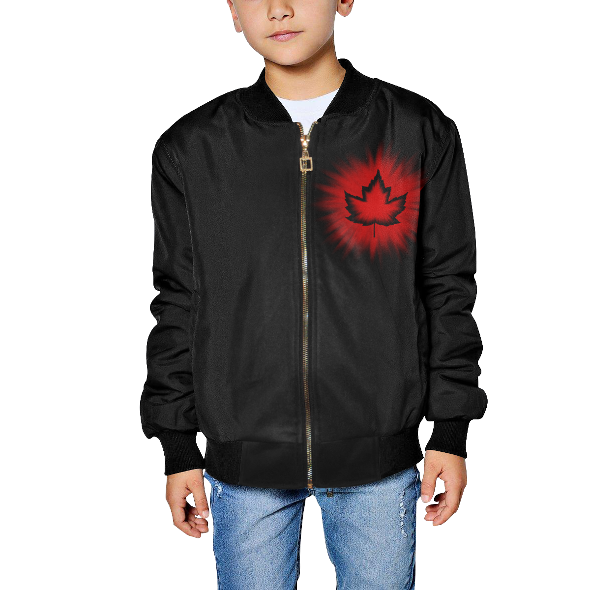 Canada Kid's Bomber Jackets - New Kids' All Over Print Bomber Jacket (Model H40)