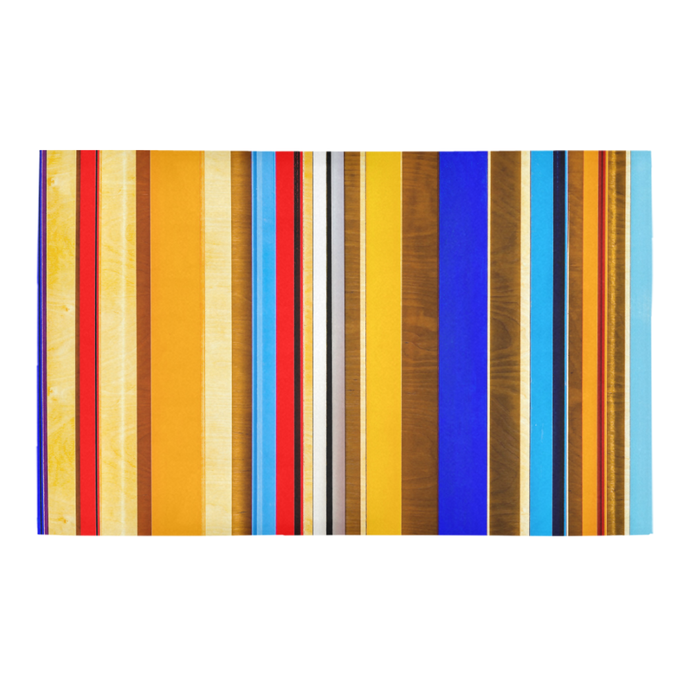 Colorful abstract pattern stripe art Bath Rug 20''x 32''