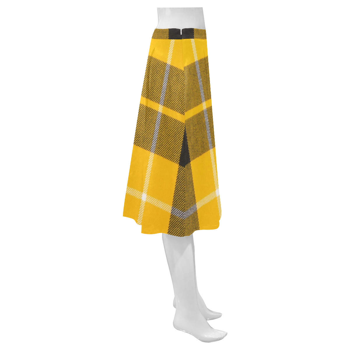 BARCLAY DRESS LIGHT MODERN TARTAN Mnemosyne Women's Crepe Skirt (Model D16)