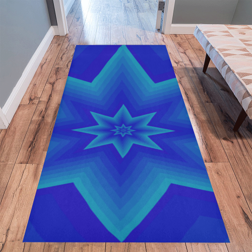Royal blue mystic star Area Rug 9'6''x3'3''