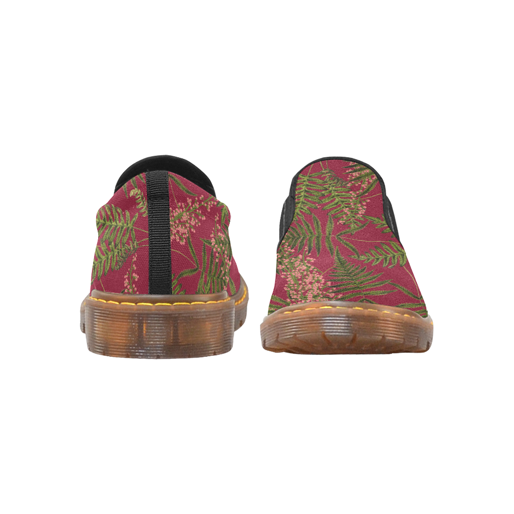 fern red Martin Women's Slip-On Loafer/Large Size (Model 12031)