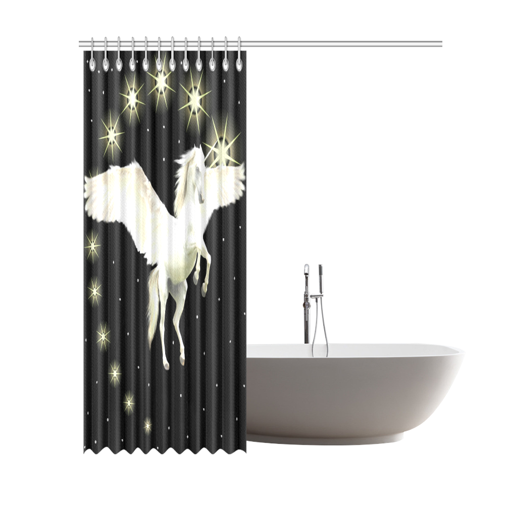 Pegasus Night Shower Curtain 69"x84"