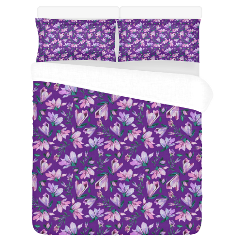 Purple Spring 3-Piece Bedding Set