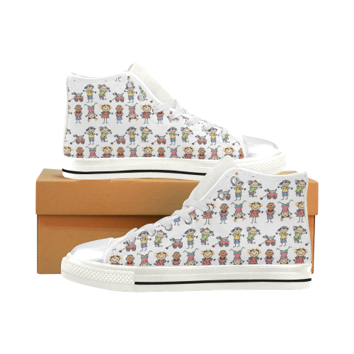 22kd High Top Canvas Shoes for Kid (Model 017)