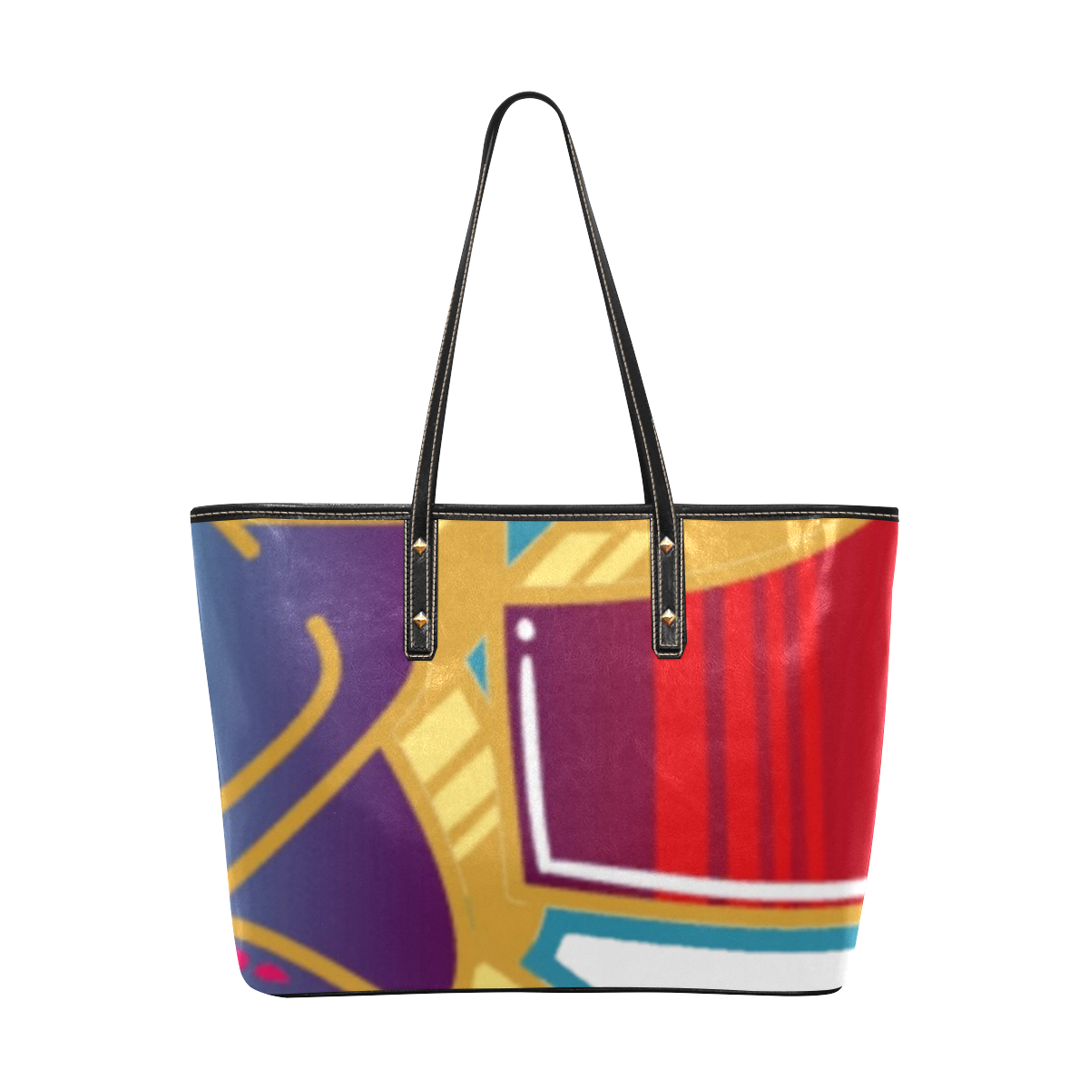 Art Pop Chic Leather Tote Bag (Model 1709)