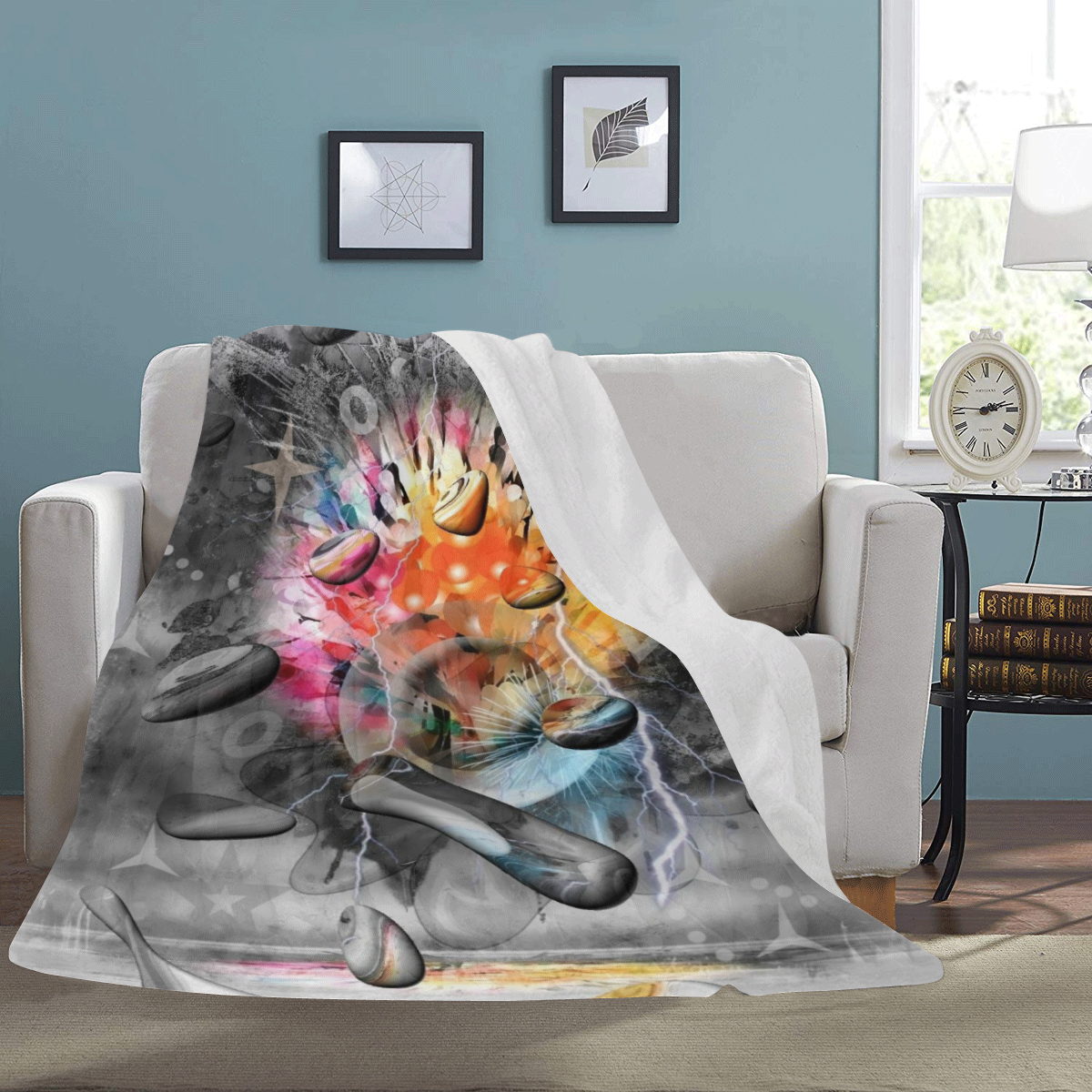 Space of Colors by Nico Bielow Ultra-Soft Micro Fleece Blanket 60"x80"