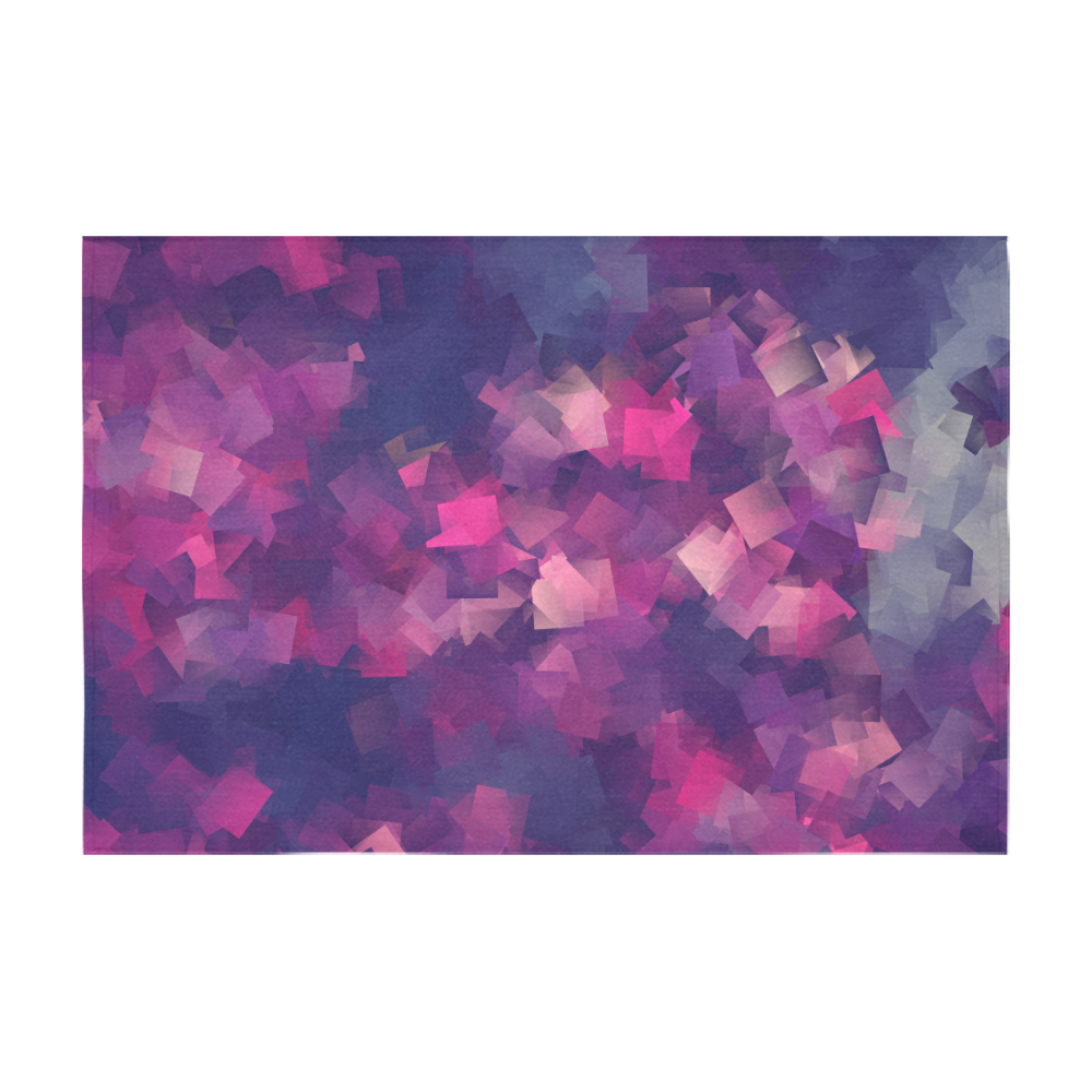 purple pink magenta cubism #modern Cotton Linen Tablecloth 60" x 90"