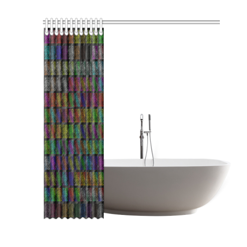 Ripped SpaceTime Stripes Collection Shower Curtain 60"x72"