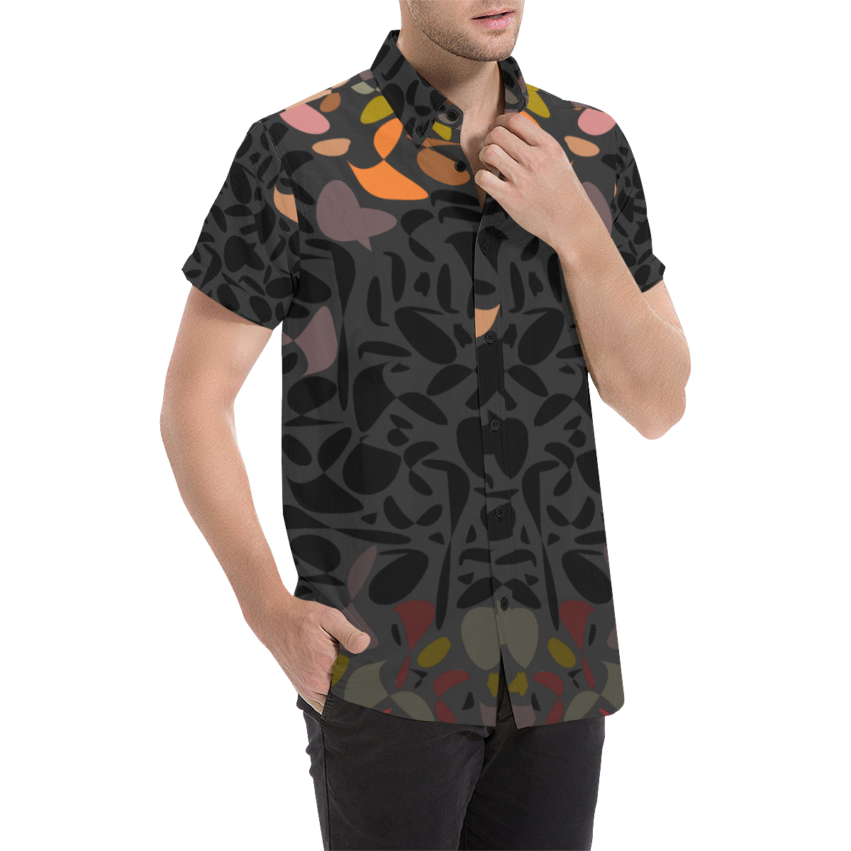 zappwaits z322 Men's All Over Print Short Sleeve Shirt/Large Size (Model T53)
