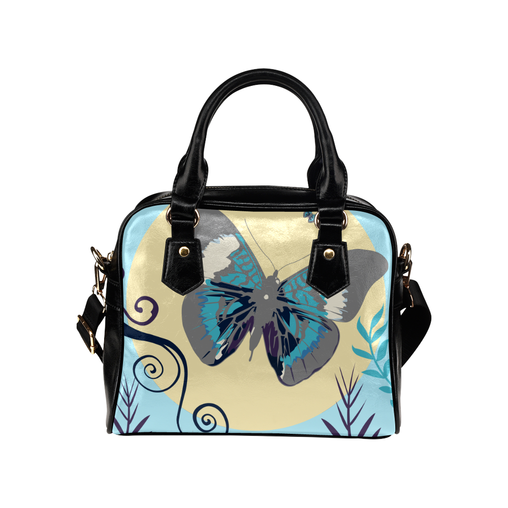 Butterflies In The Day Shoulder Handbag (Model 1634)