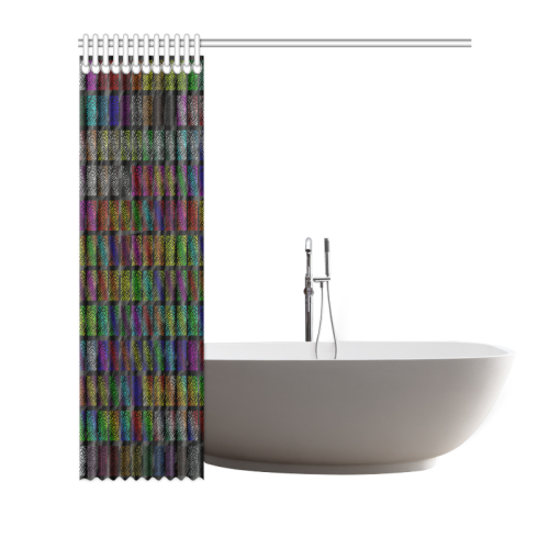 Ripped SpaceTime Stripes Collection Shower Curtain 66"x72"