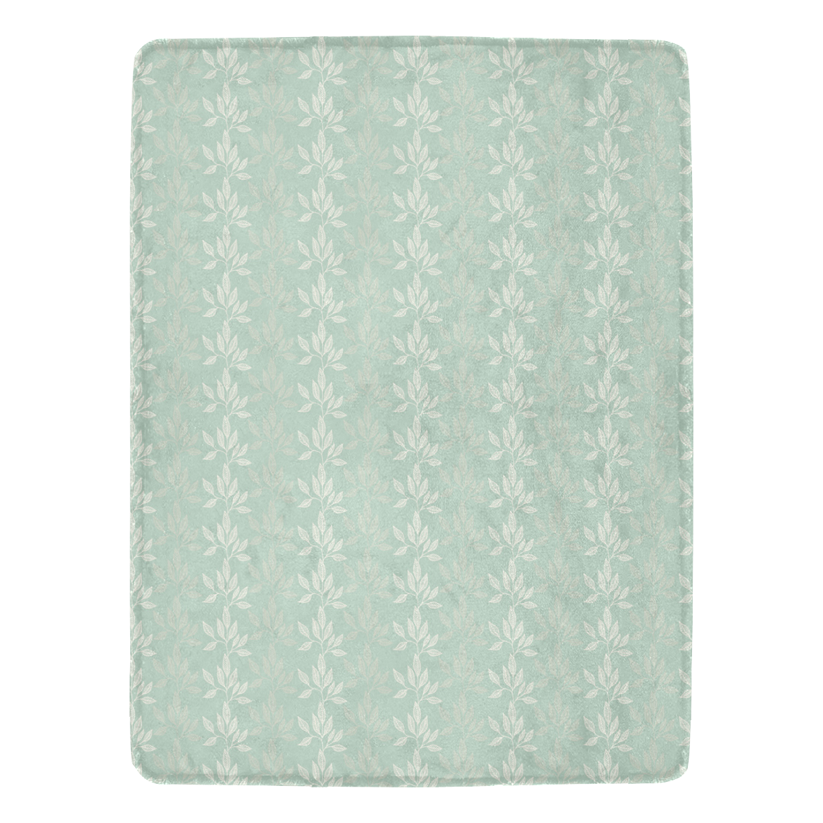Floral pattern in Sage Green and white Ultra-Soft Micro Fleece Blanket 60"x80"