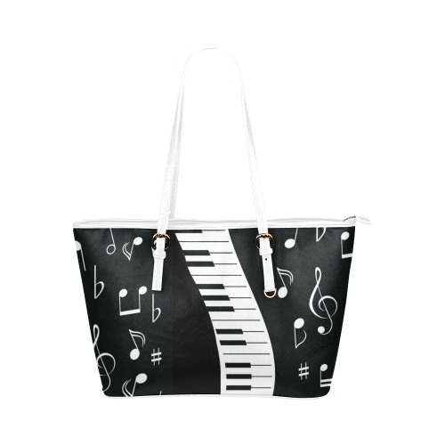 Pianist Leather Tote Bag/Large (Model 1651)