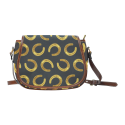 Golden horseshoe Saddle Bag/Small (Model 1649) Full Customization