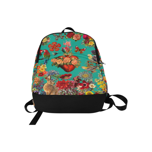 Corazon Teal Fabric Backpack for Adult (Model 1659)