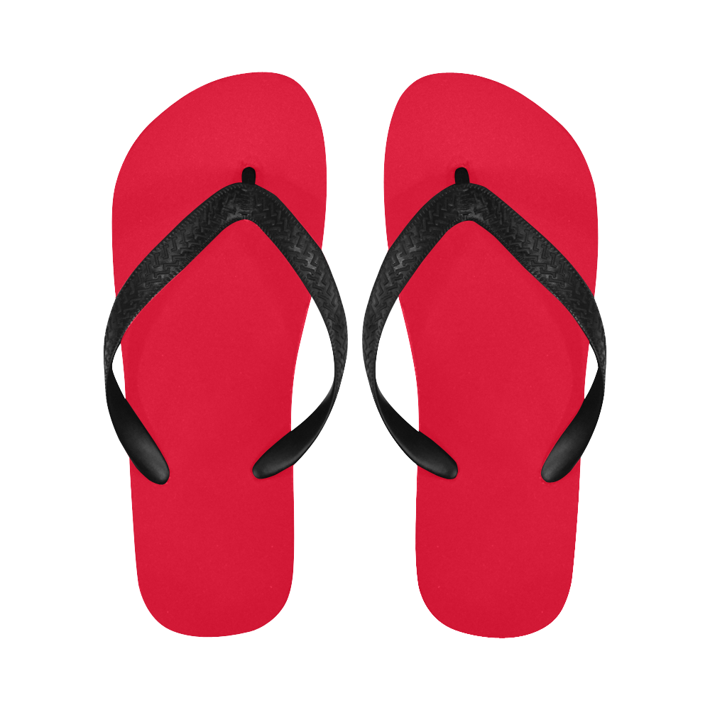 color Spanish red Flip Flops for Men/Women (Model 040)