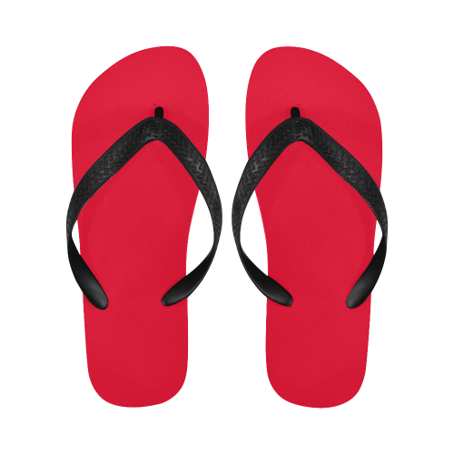 color Spanish red Flip Flops for Men/Women (Model 040)