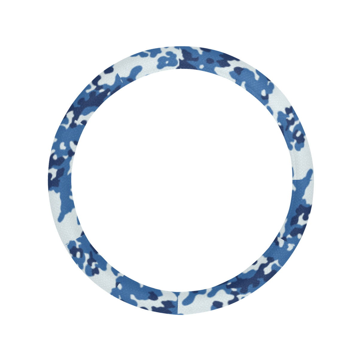 Digital Blue Camouflage Steering Wheel Cover with Anti-Slip Insert