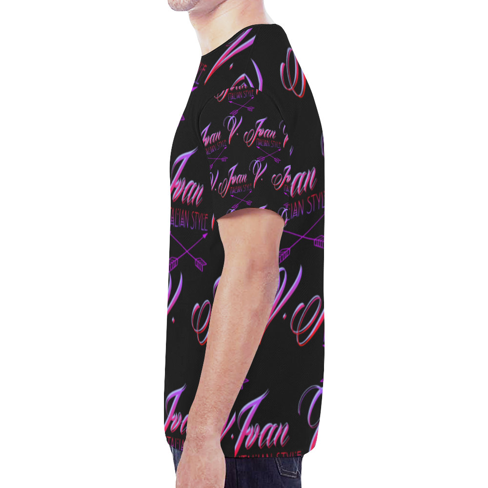 Ivan Venerucci Italian Style brand New All Over Print T-shirt for Men (Model T45)