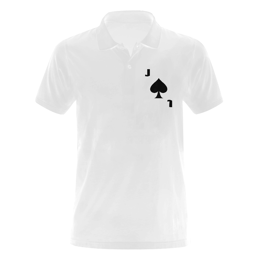 Playing Card Jack of Spades Men's Polo Shirt (Model T24)