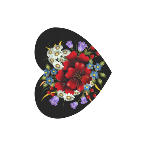 Bouquet Of Flowers Heart-shaped Mousepad