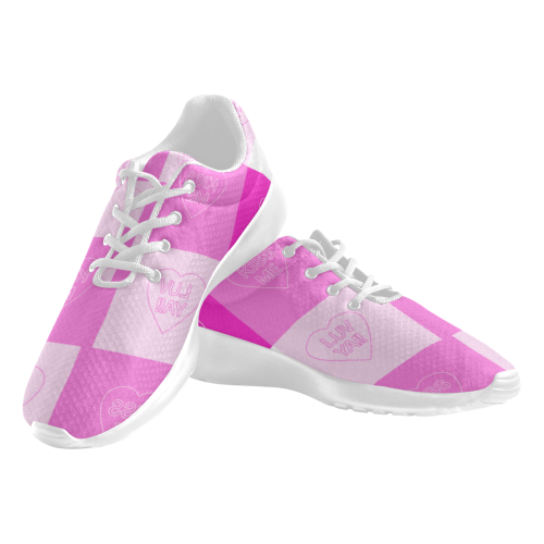 valentine's hearts Women's Athletic Shoes (Model 0200)