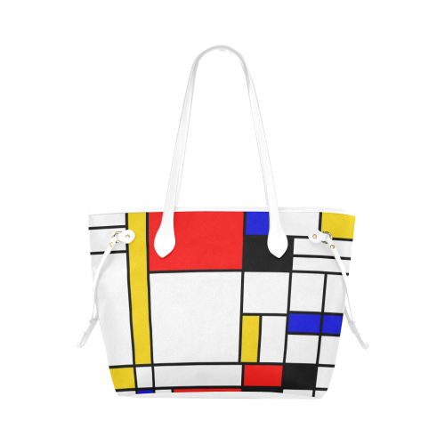 Bauhouse Composition Mondrian Style Clover Canvas Tote Bag (Model 1661)