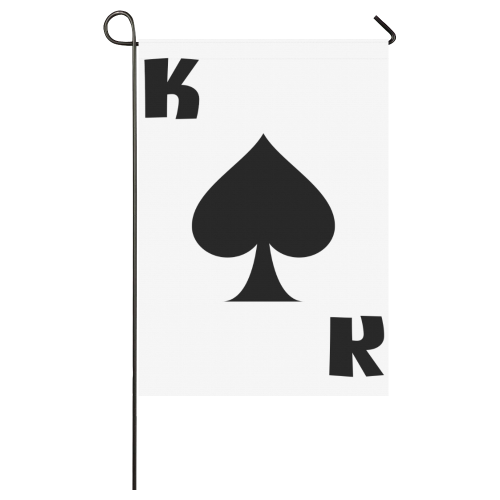 Playing Card King of Spades Garden Flag 28''x40'' （Without Flagpole）