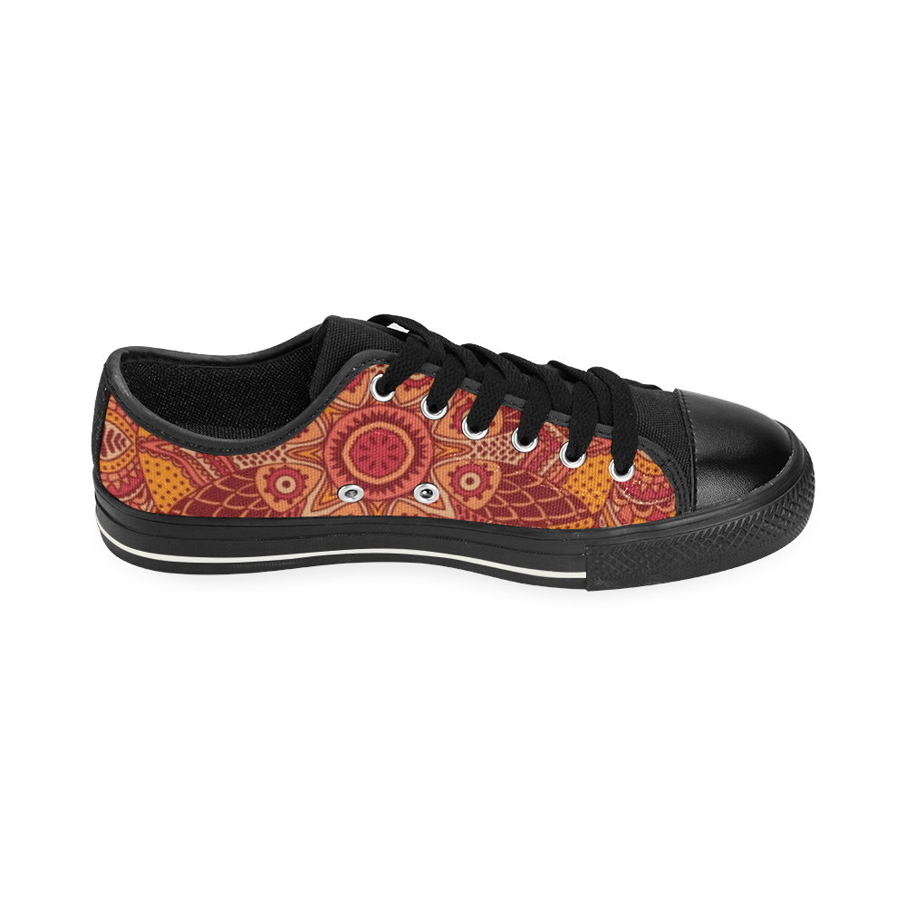 MANDALA SPICE OF LIFE Low Top Canvas Shoes for Kid (Model 018)